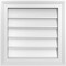 Ekena Millwork Vertical Surface Mount PVC Gable Vnt: Non-Functional, w/2"W x 1-1/2"H, Brickmould Frame, 18"W x 18"H GVPVE18X1802SN - alternate 1